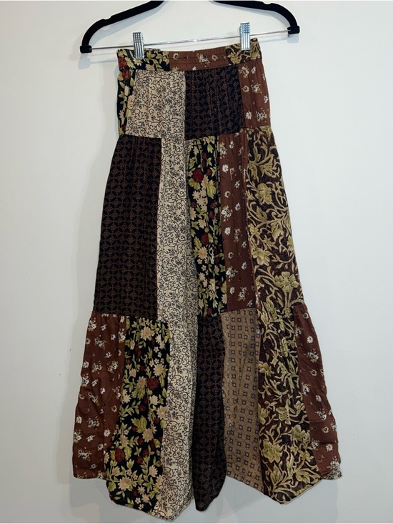 Sag Harbor Dresses & Skirts - Sag Harbor Brown Patchwork Maxi Skirt